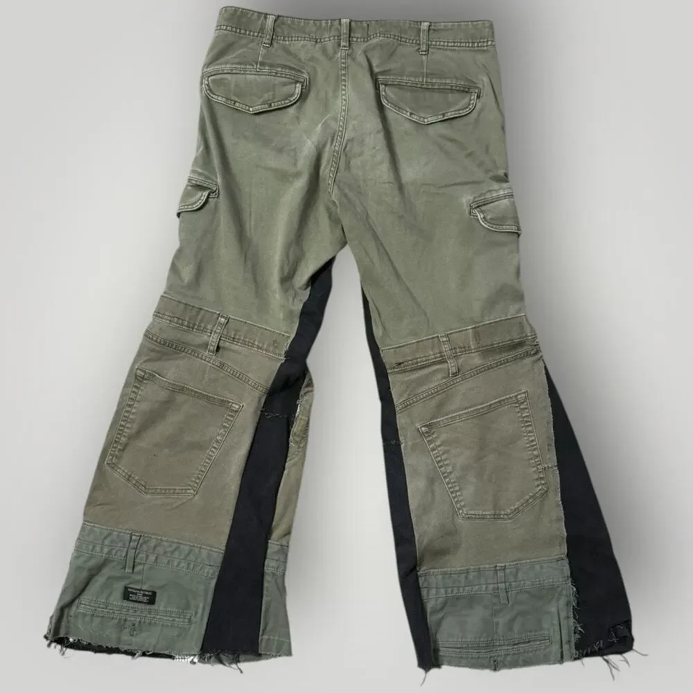 Lovant Men’s Patchwork Cargo Pants Wide Leg  Deconstructed Y2K Style - Picture 5 of 11